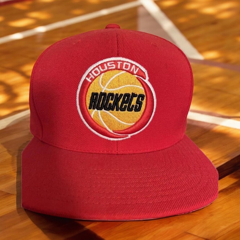NBA HOUSTON ROCKETS MITCHELL & NESS MENS HAT RED‎